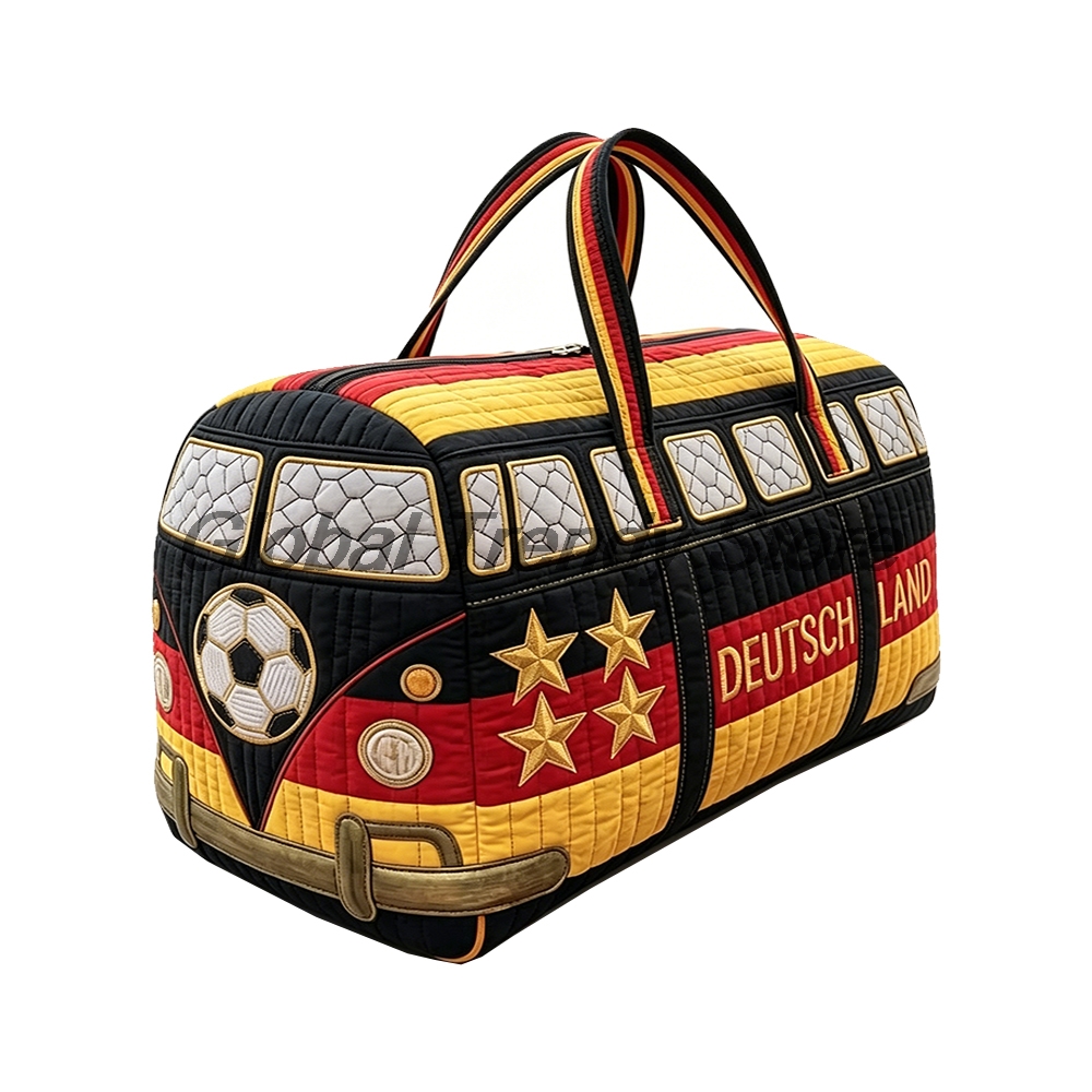 Women Bags Germany - Germany-Inspired Football Quilted Duffle Bag 2026