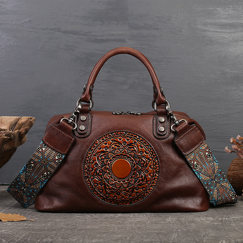 Women Bags Grey - Nesitu High Quality Vintage Grey Red