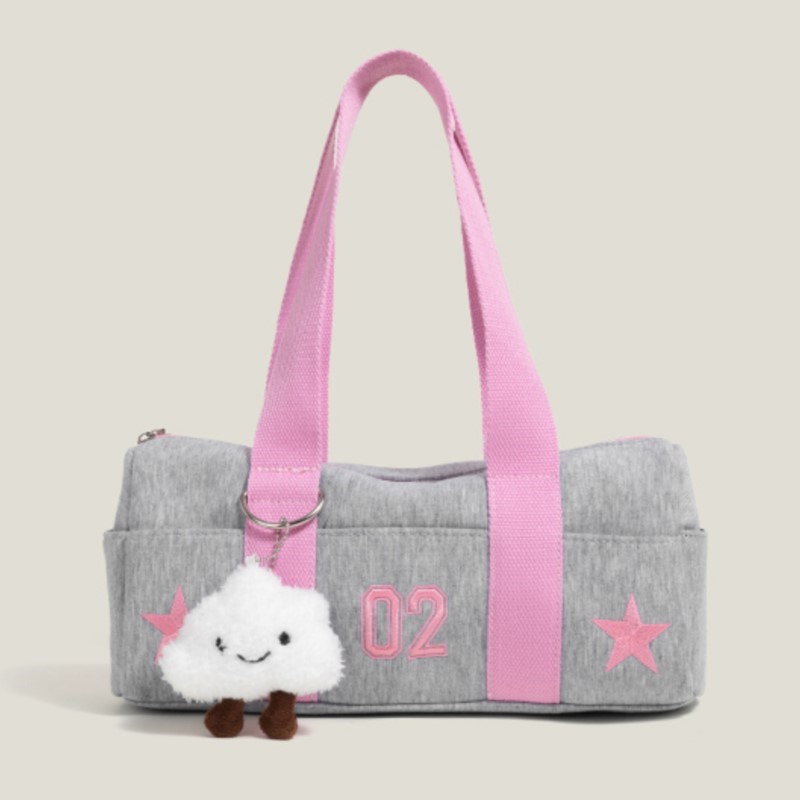 Women Bags Grey - Harajuku Grey Handbag Canvas Bag Y2k