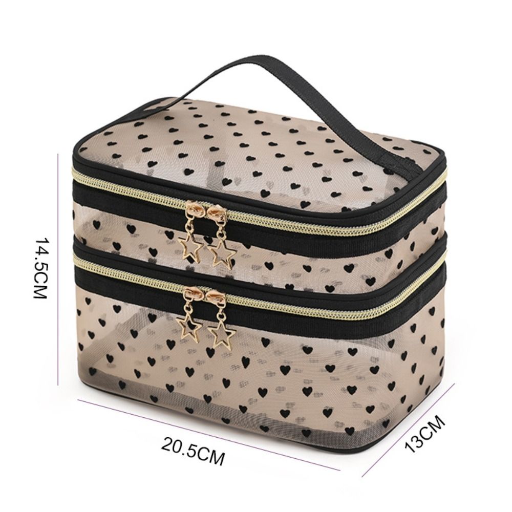 New Nylon Makeup Bag Double-la - Women Bags Grey review and price