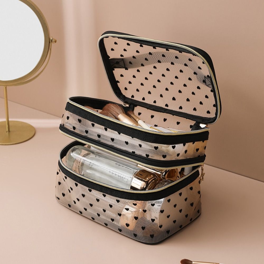 New Nylon Makeup Bag Double-la - Women Bags Grey review and price
