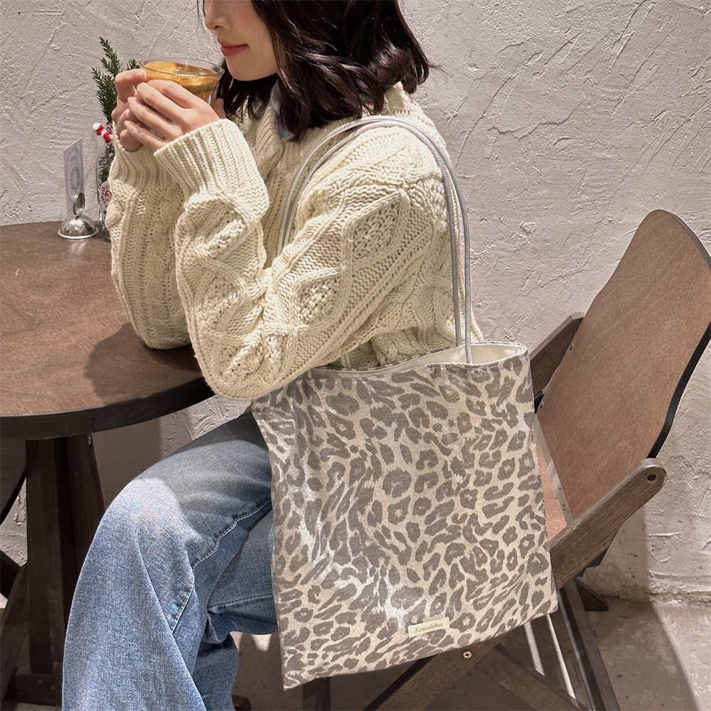 Silver Grey Casual Leopard Pri - Women Bags Grey review and price