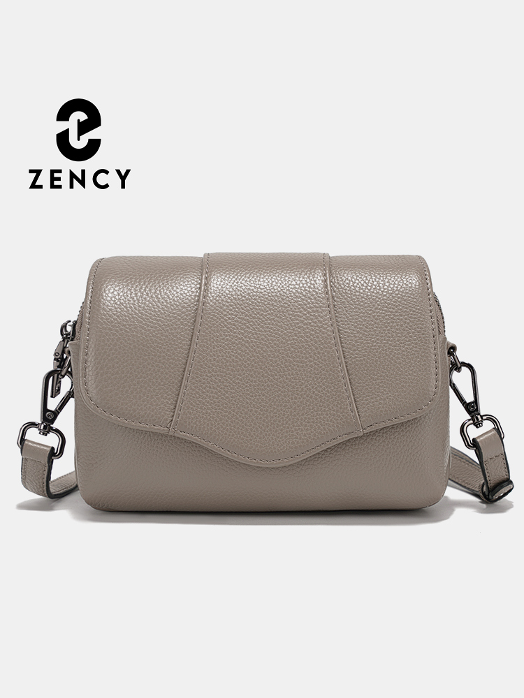 Zency Genuine Cowhide Leather  - Women Bags Grey review and price