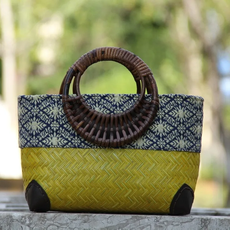 Retro Japanese Handmade Bamboo - Women Bags Vietnam review and price