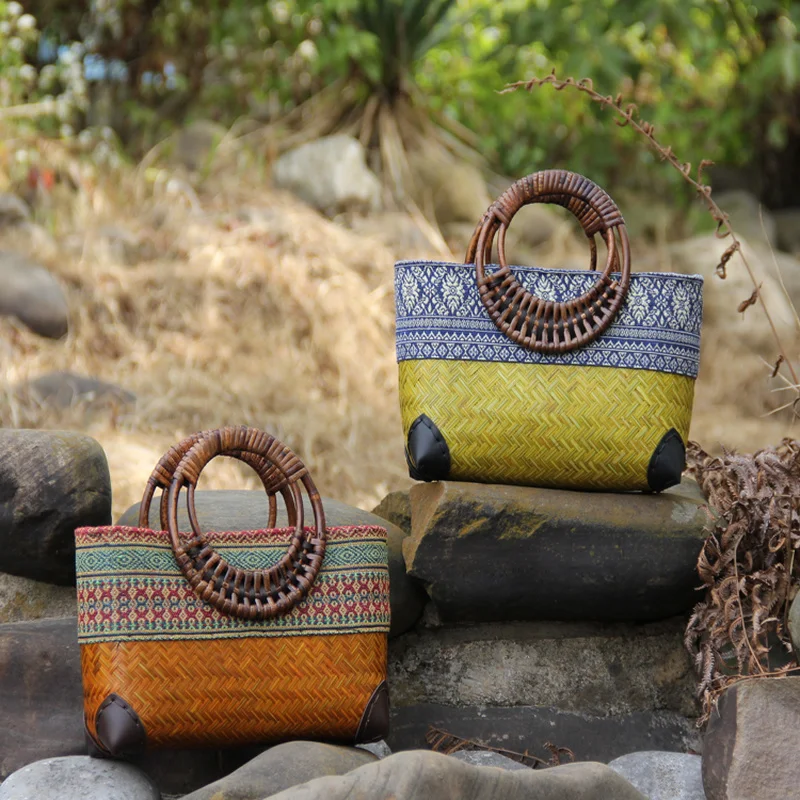 Retro Japanese Handmade Bamboo - Women Bags Vietnam review and price