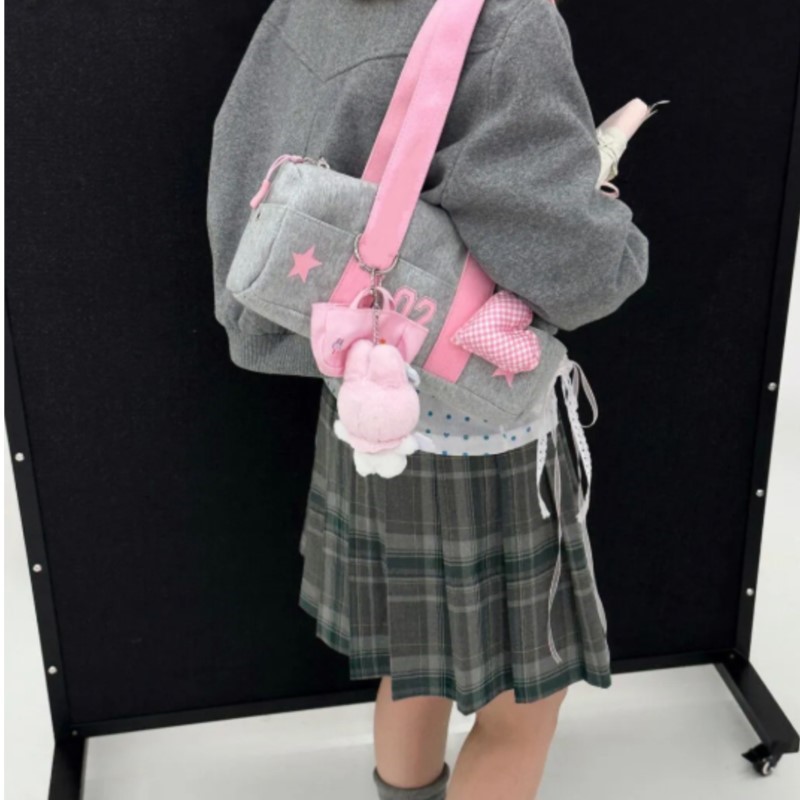 Harajuku Grey Handbag Canvas B - Women Bags Grey review and price