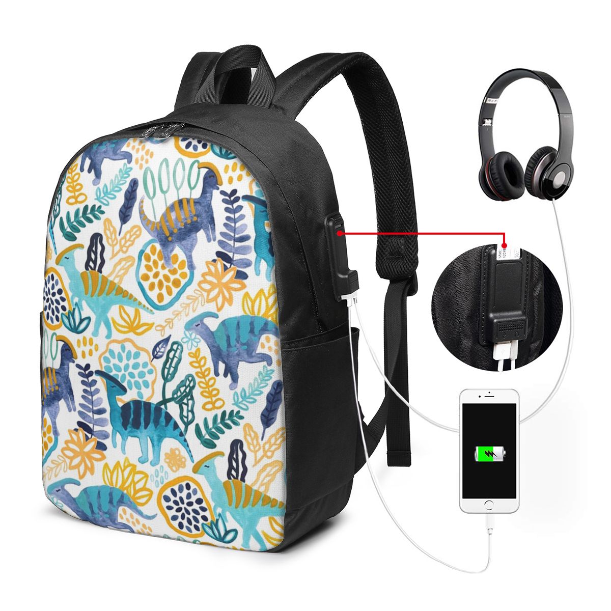 Gouache Parasaurolophuses Back - Women Bags For Travel review and price